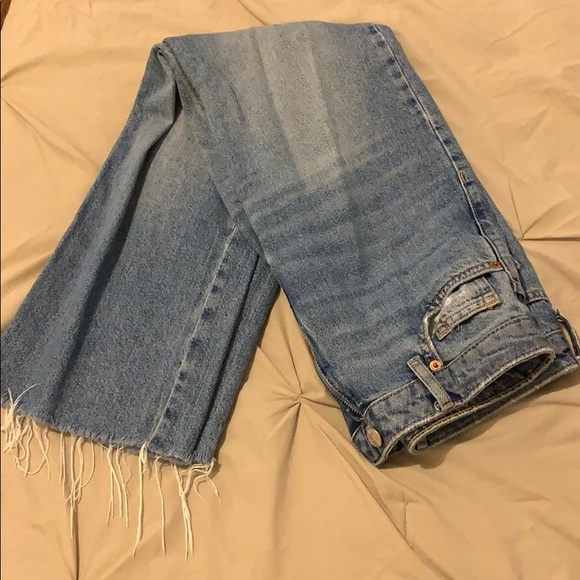 High rise wide leg crop jeans Size 24 - Picture 9 of 10